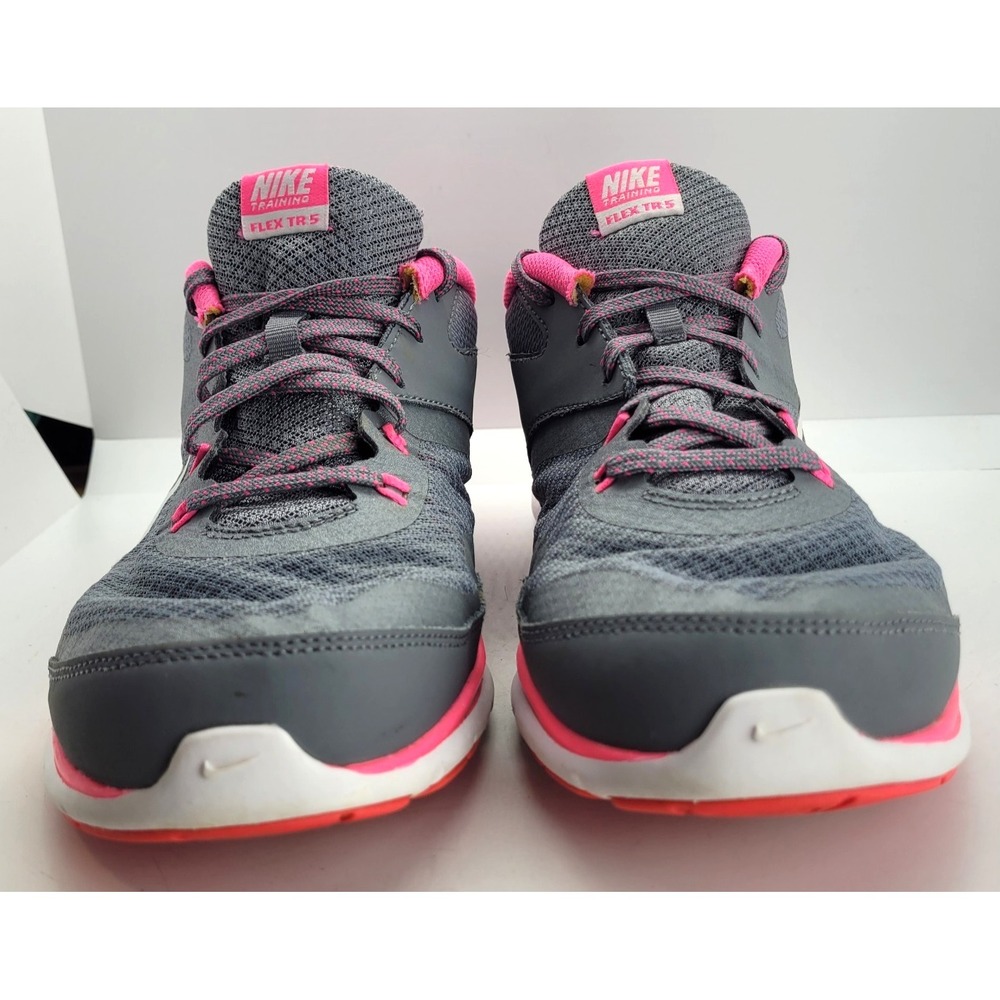 Nike Flex TR 5 Sneaker SZ 10 Womens Training Shoe Gray Pink - Picture 5 of 11